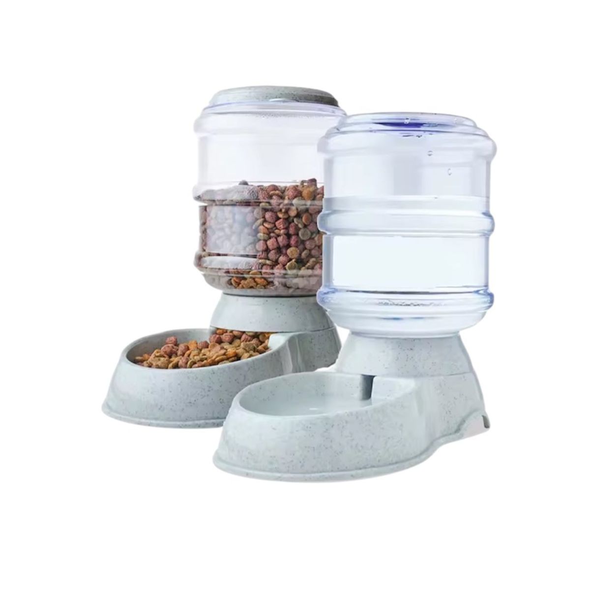 GENERICO - Dispensador De Comida y Agua Para Mascotas 1Pack Gris