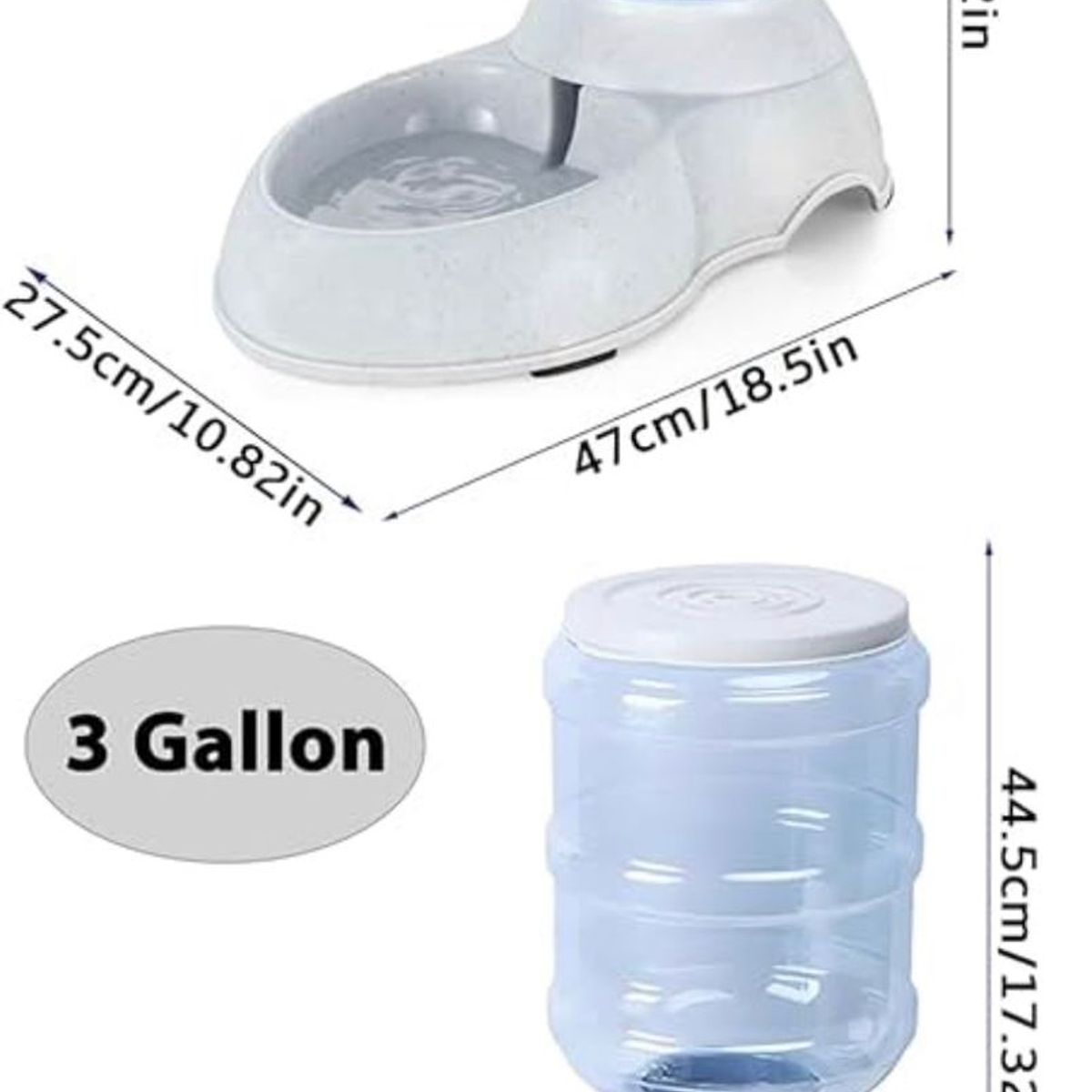 GENERICO - Dispensador De Comida y Agua Para Mascotas 1Pack Gris