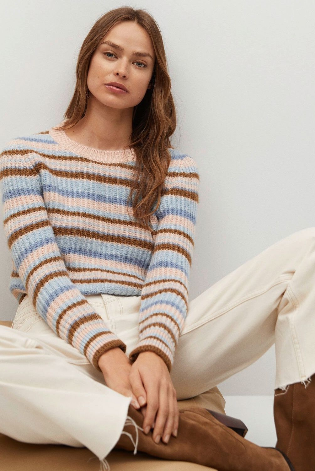 MANGO - Sweater Multicolor Gussy Mujer