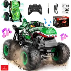 ANIKIDS - Auto Truco Monstruo Control Remoto Luz Música Juguete Niños Verde