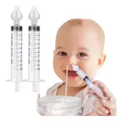 GENERICO - Set 2 Jeringa aspirador nasal bebé y niños