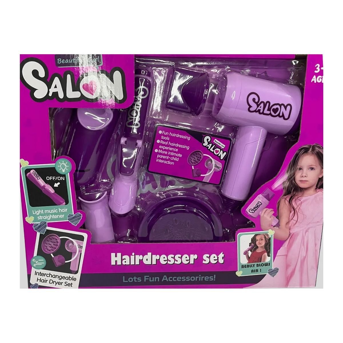 GENERICO - SET DE PELUQUERIA DE JUGUETE PARA NIÑOS