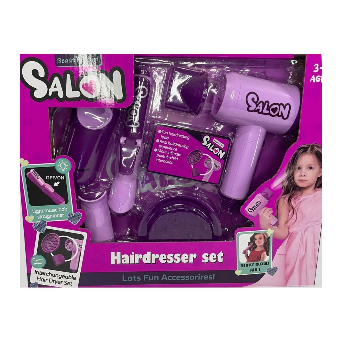 GENERICO - SET DE PELUQUERIA DE JUGUETE PARA NIÑOS