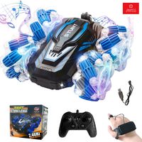 Auto Rc De Truco Control Remoto Drift Dual Luz Música Niños Azul