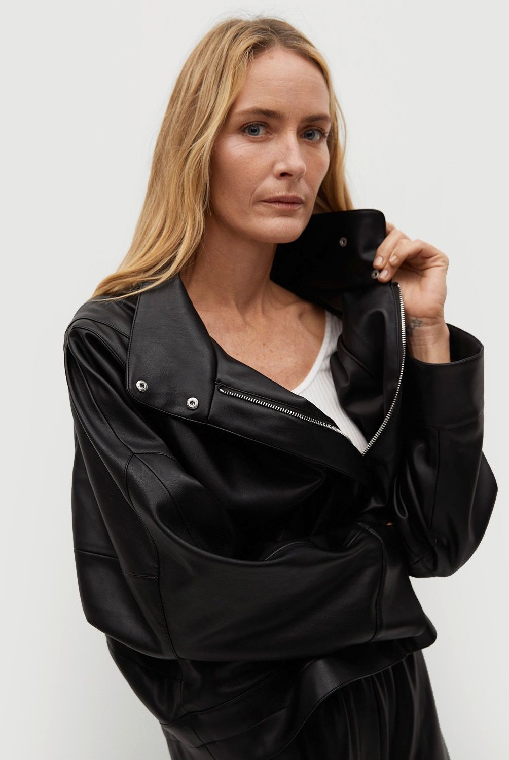 MANGO - Chaqueta Ecocuero Oversize Soul Mujer