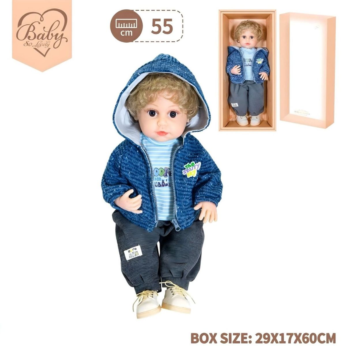 GENERICO - Bebe Muñeco Realista Baby So Lovely Niño
