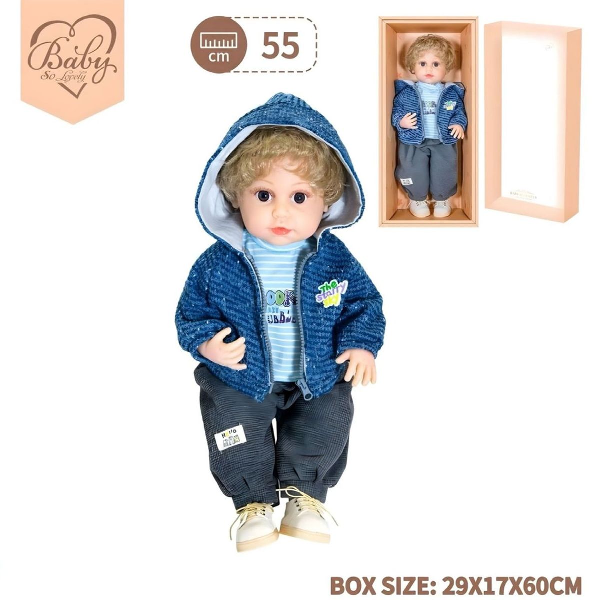 GENERICO - Bebe Muñeco Realista Baby So Lovely Niño
