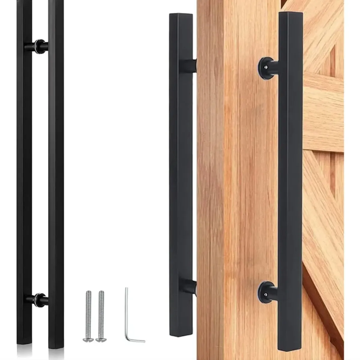 TNAKIEX - Manillon Doble Acero Inoxid 80cm Para Puerta Madera Cristal