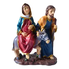 GENERICO - Pesebre San Jose La Virgen Embarazada La Mula Y El Niño Familia Belen 6232