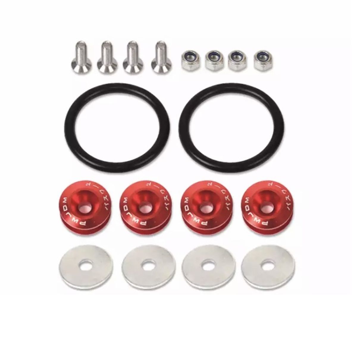 GENERICO - Sujetadores para  parachoques de auto color Rojo