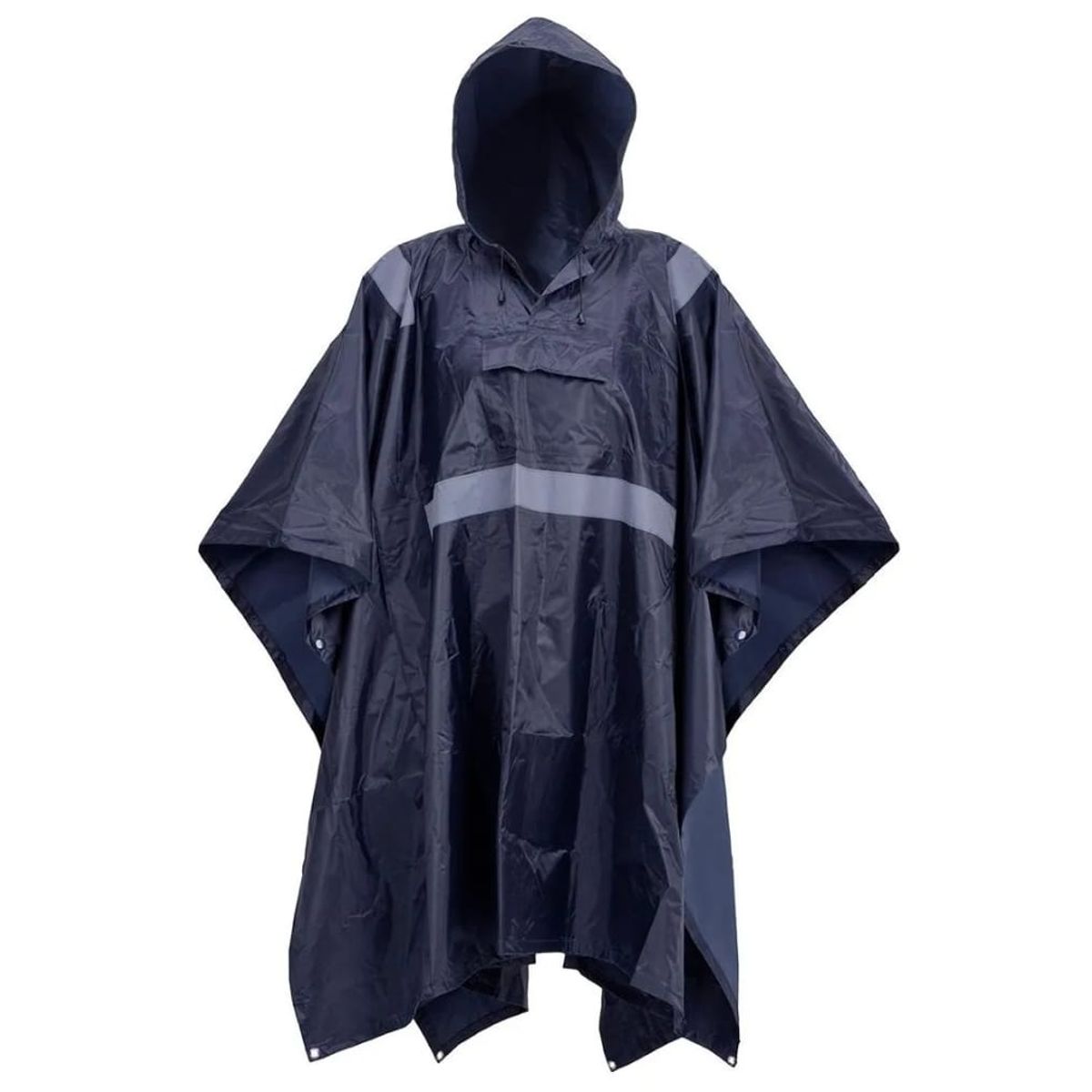 GENERICO - Poncho o Capa PVC Azul Con Cinta Reflectante
