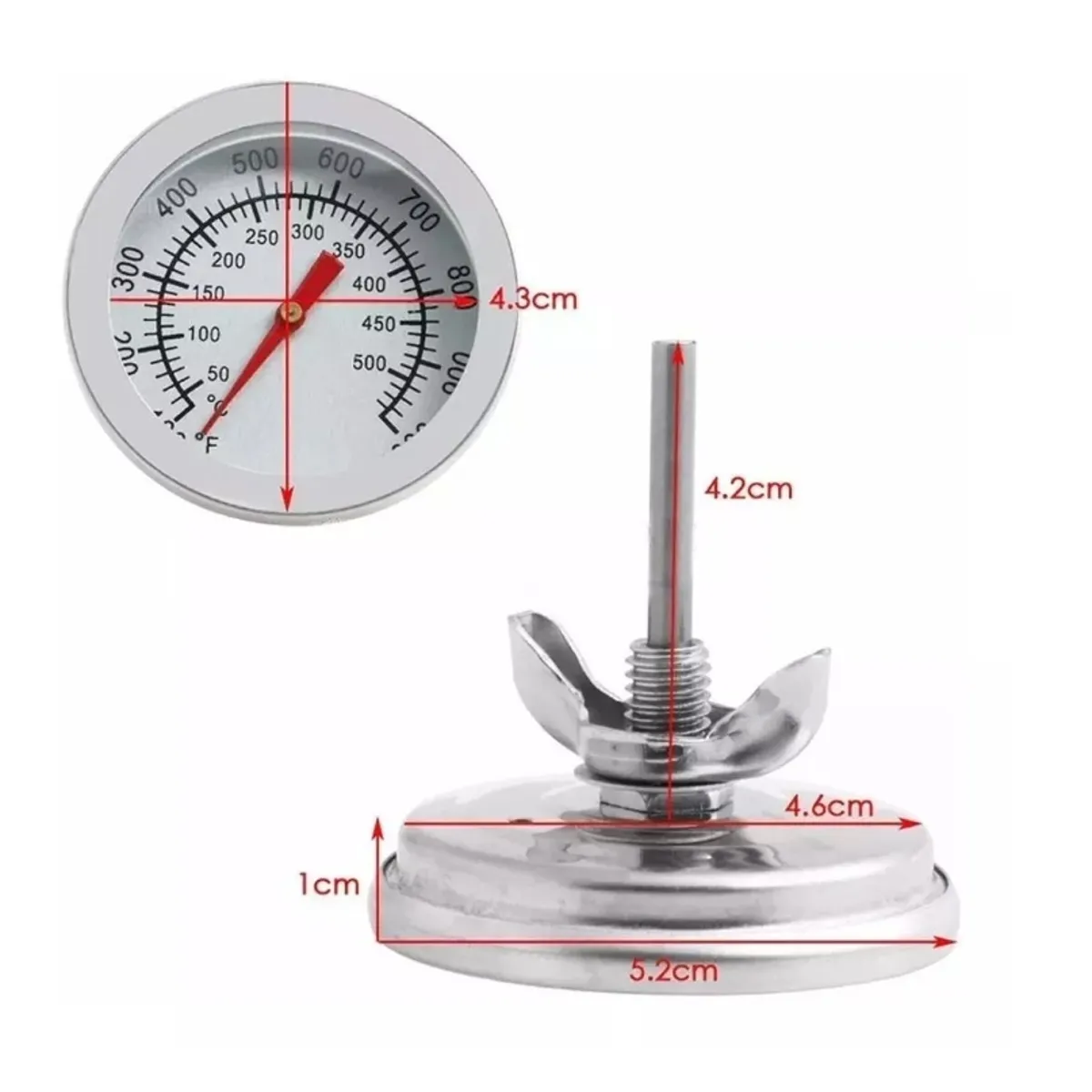 ATURE - Termómetro De Horno De Acero Inoxidable 500 ° C