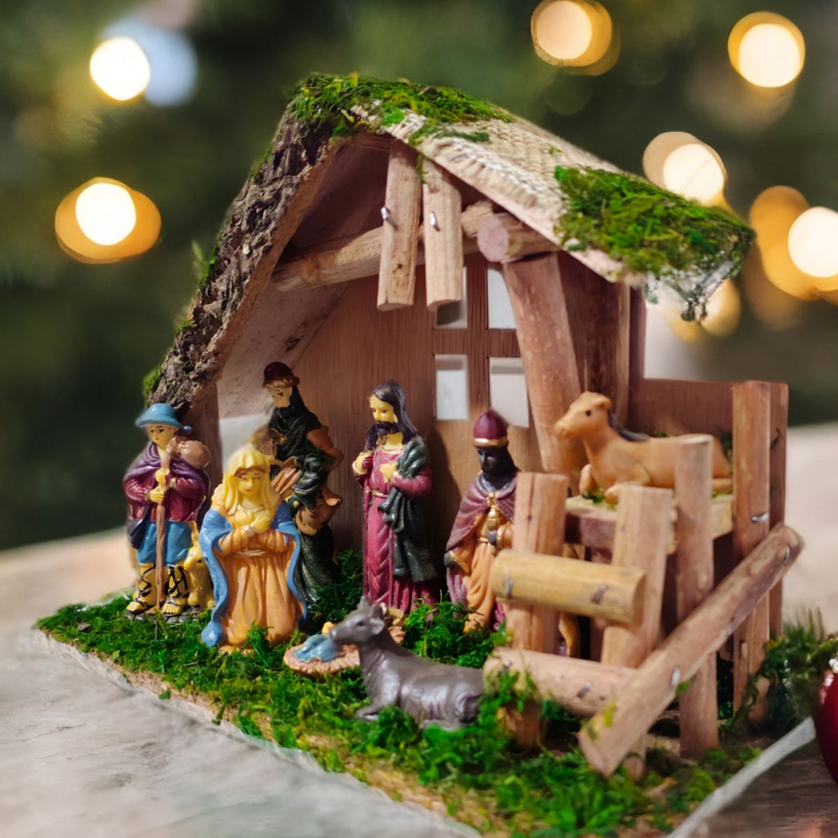 GENERICO - Pesebre Navideño Belén Portal Nacimiento 25cm Navidad