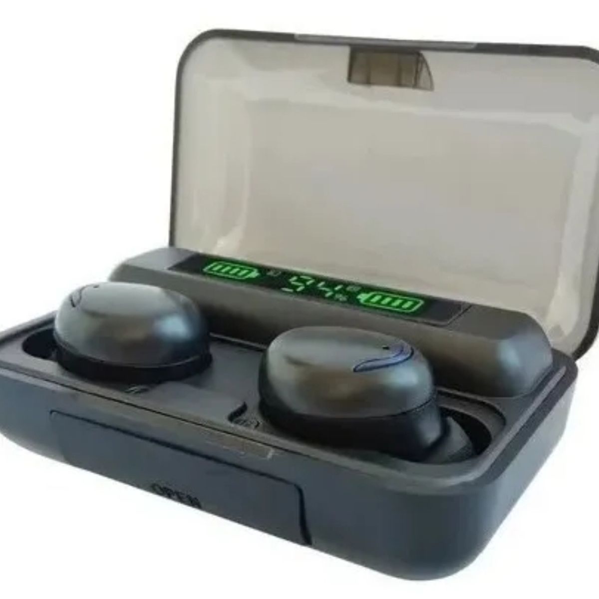 TWS - Audífonos TWS inalámbricos con Bluetooth negros