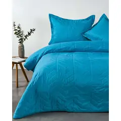 AMERICAN FAMILY - Cubrecama Quilt Bicolor 2 Plazas MAS 2 ALMOHADAS DE REGALO