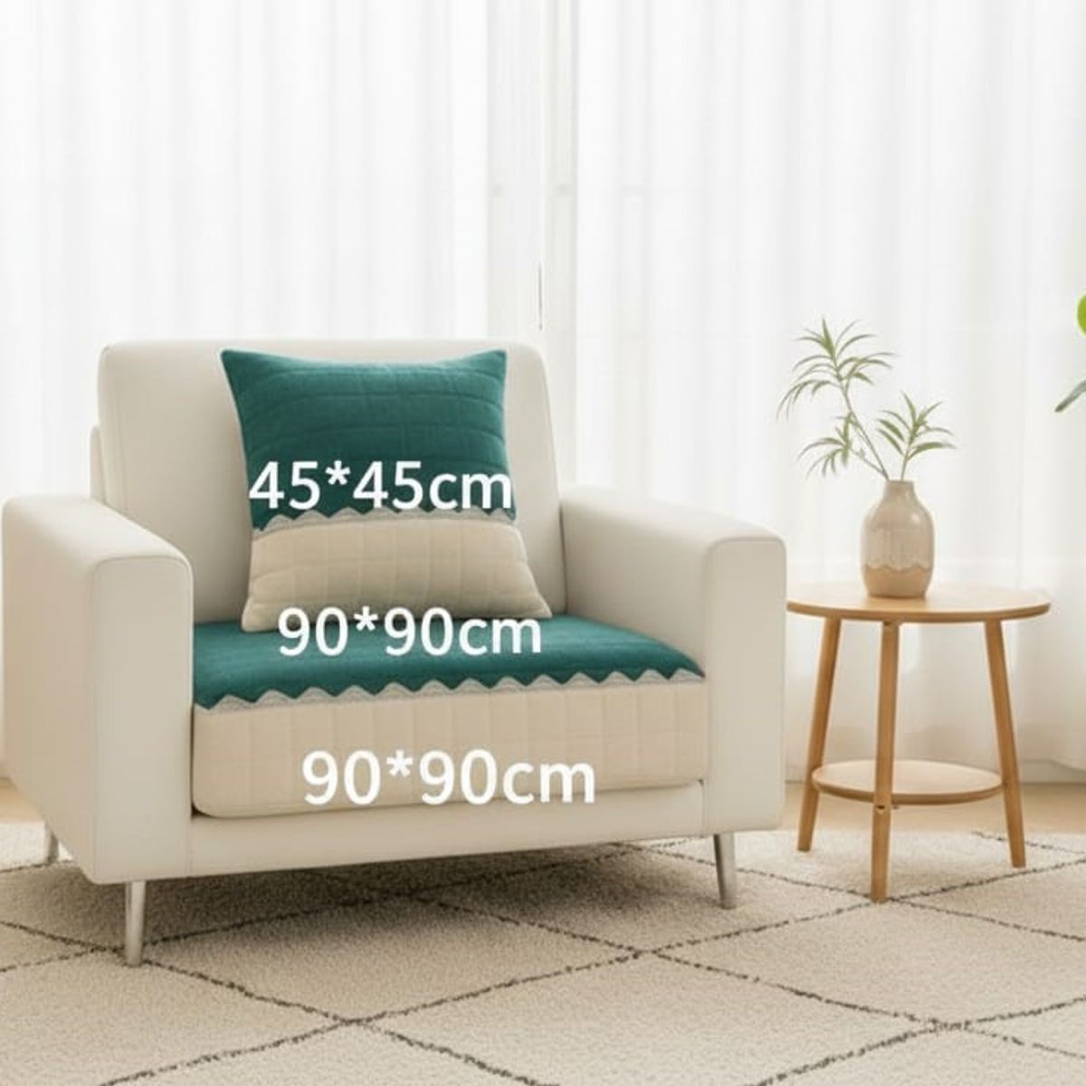 GENERICO - CUBRE SILLON ANTIDELIZANTE 1 CUERPO CON FUNDA DE COJIN