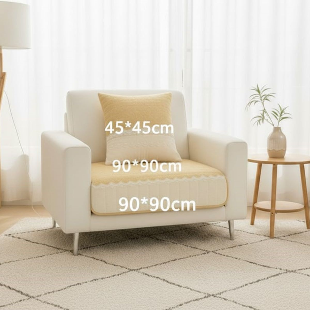 GENERICO - CUBRE SILLON ANTIDELIZANTE 1 CUERPO CON FUNDA DE COJIN