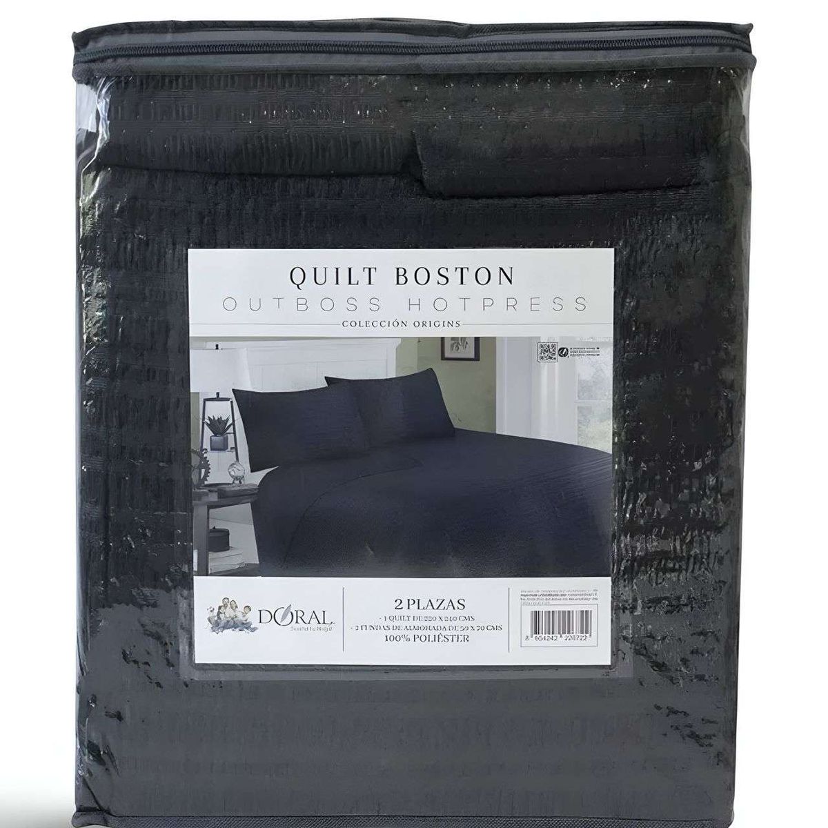 DORAL - Quilt Boston King Doral MAS 2 ALMOHADAS DE REGALO