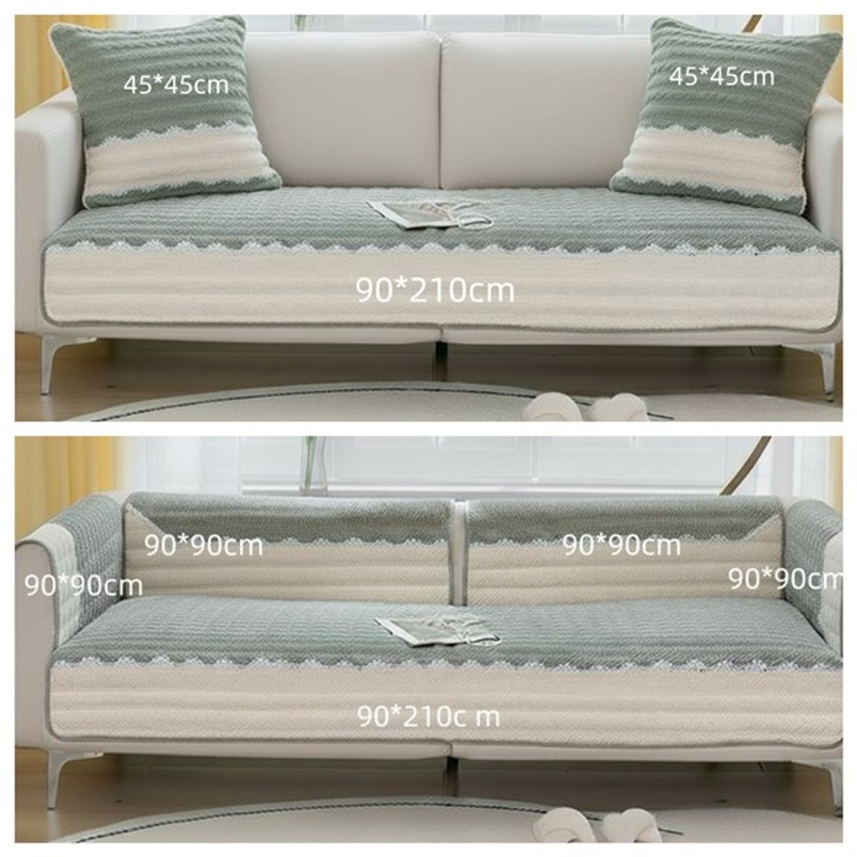 GENERICO - CUBRE SILLON ANTIDELIZANTE 3 CUERPO CON FUNDA DE COJIN