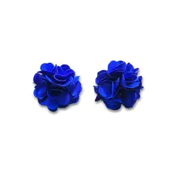 GENERICO - Aros Pendientes Flor Azul New Collection
