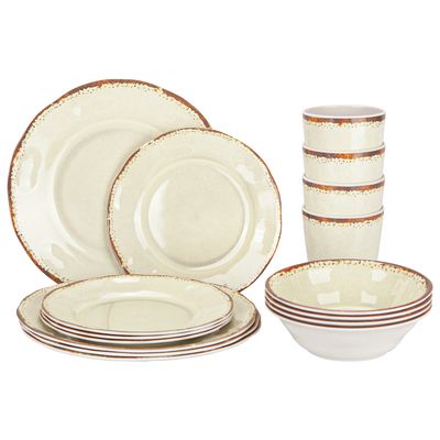 Imagen 2 del producto Set 16 Pcs Juego De Vajilla Completo Melamina Color Crema Chef Choice