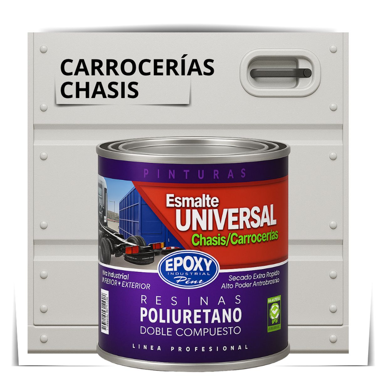 EPOXY - PINTURAS CARROCERIAS CHASIS - PU 2K - 1L GRIS CLARO