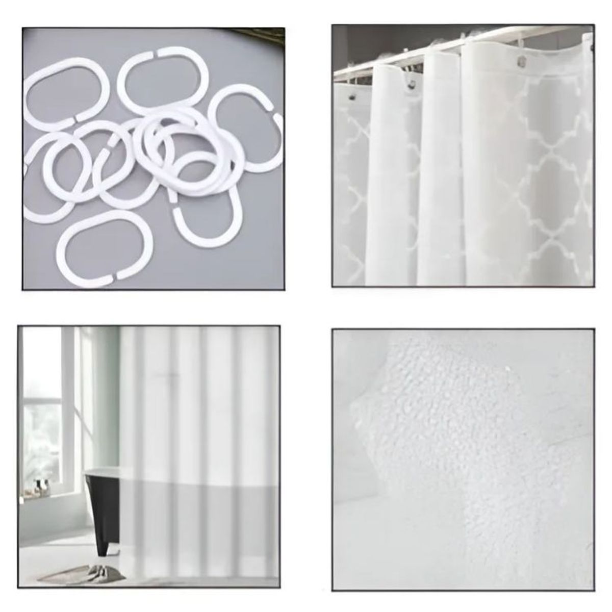 GENERICO - Cortina Ducha Con Diseño Panal Marrón