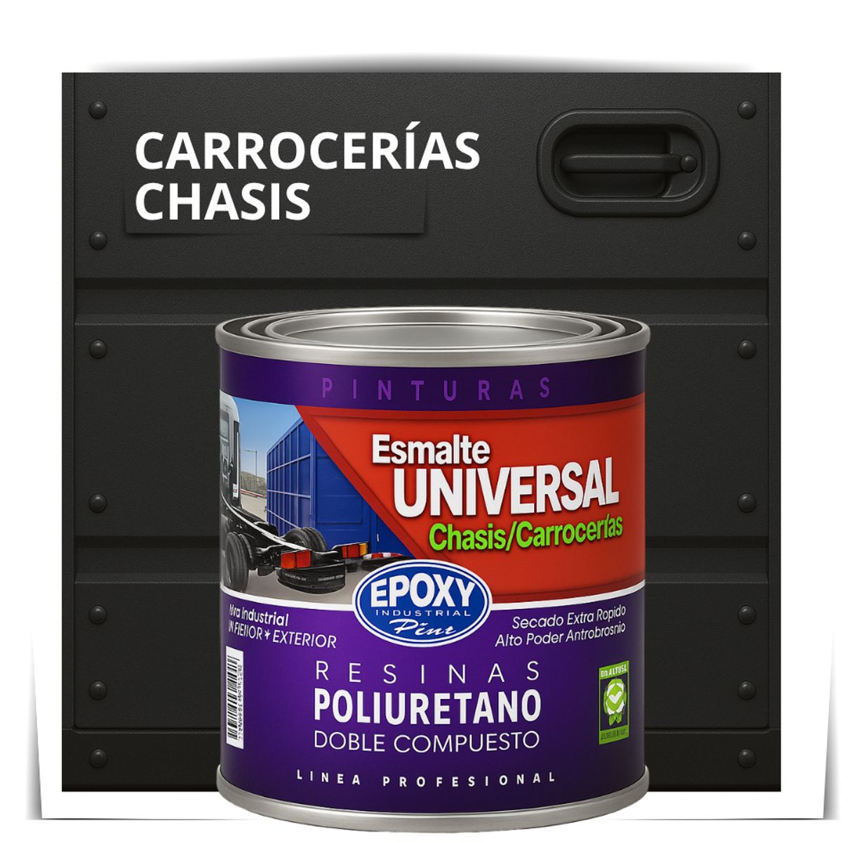 EPOXY - PINTURAS CARROCERIAS CHASIS - PU 2K - 1L GRIS ANTRACITA