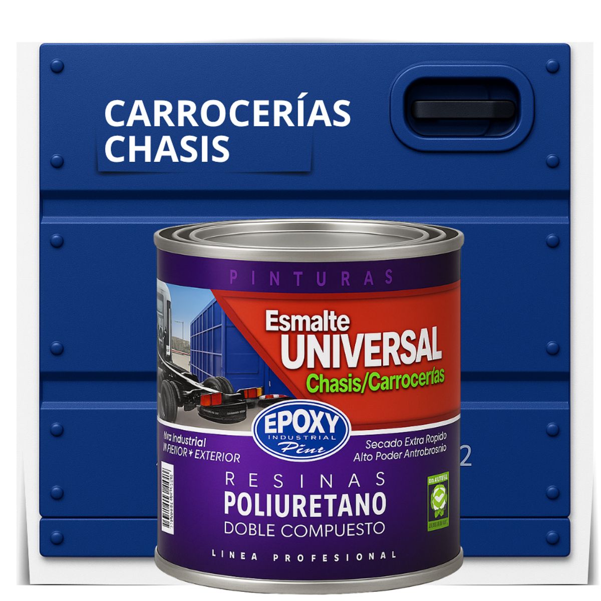 EPOXY - PINTURAS CARROCERIAS CHASIS - PU 2K - 1L AZUL ULTRAMAR