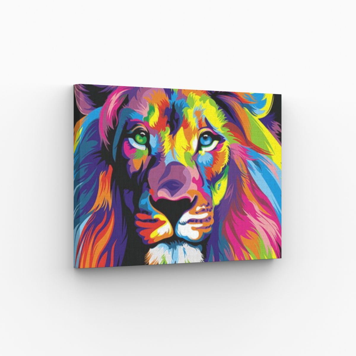 GENERICO - Pintura Con Diamantes Con Bastidor 25x35cm - Diamond Painting - León Colorido