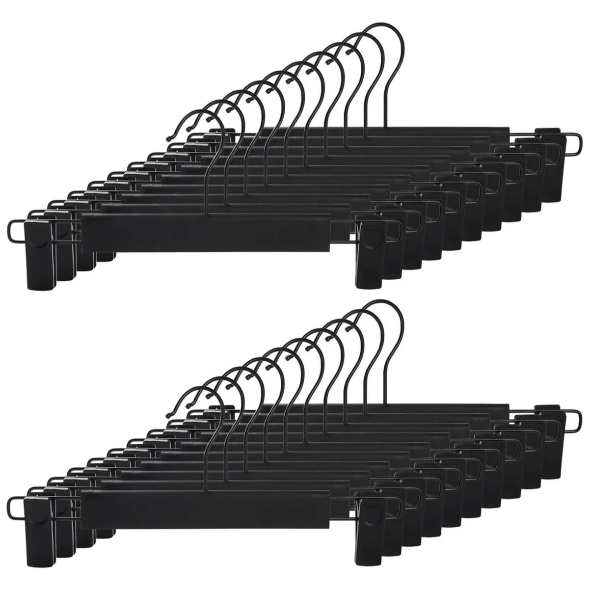 ATURE - Perchas Colgador Pantalones De Plástico Con Pinza 20pzas