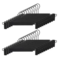 ATURE - Perchas Colgador Pantalones De Plástico Con Pinza 20pzas