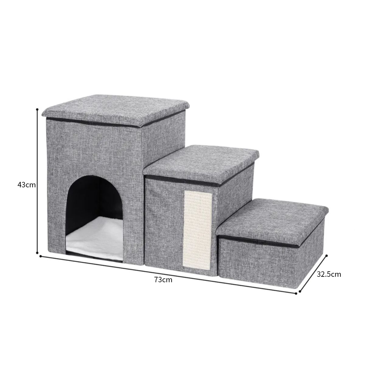 KINDA NICE - Pet Tres Escalones Escalera De Almacenamiento Escalada Gato