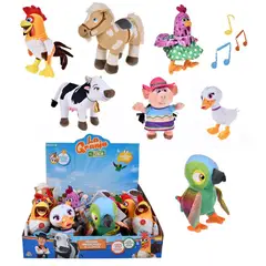 LA GRANJA DE ZENON - Set 7 Peluches Musicales Bartolito Gallina Bataraza Caballo Percheron