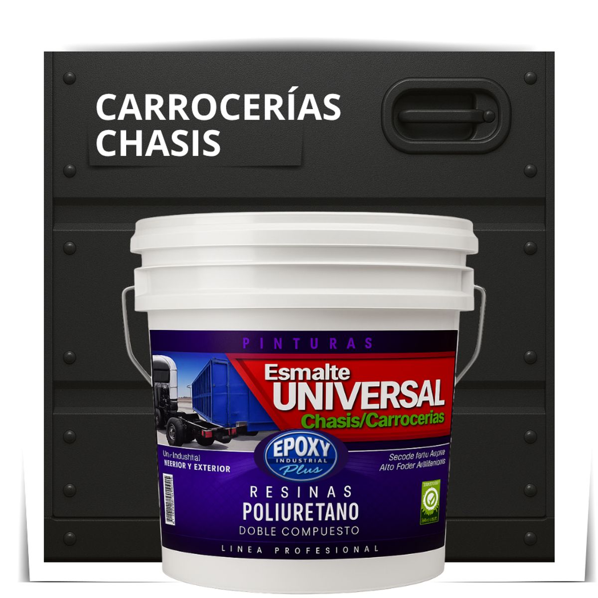EPOXY - PINTURAS CARROCERIAS CHASIS - PU 2K - TINETA 10L GRIS ANTRACITA