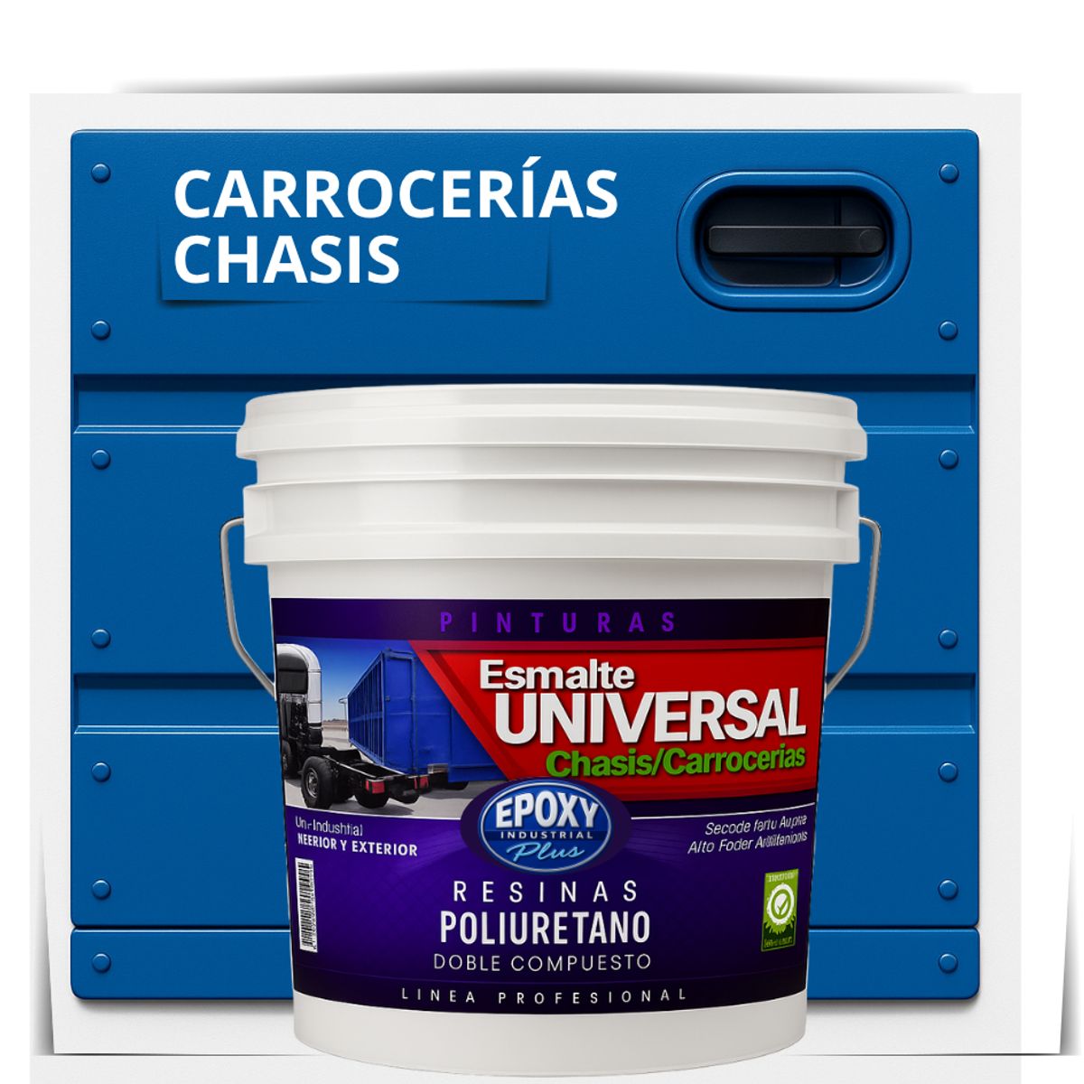EPOXY - PINTURAS CARROCERIAS CHASIS - PU 2K - TINETA 10L AZUL GENCIANA