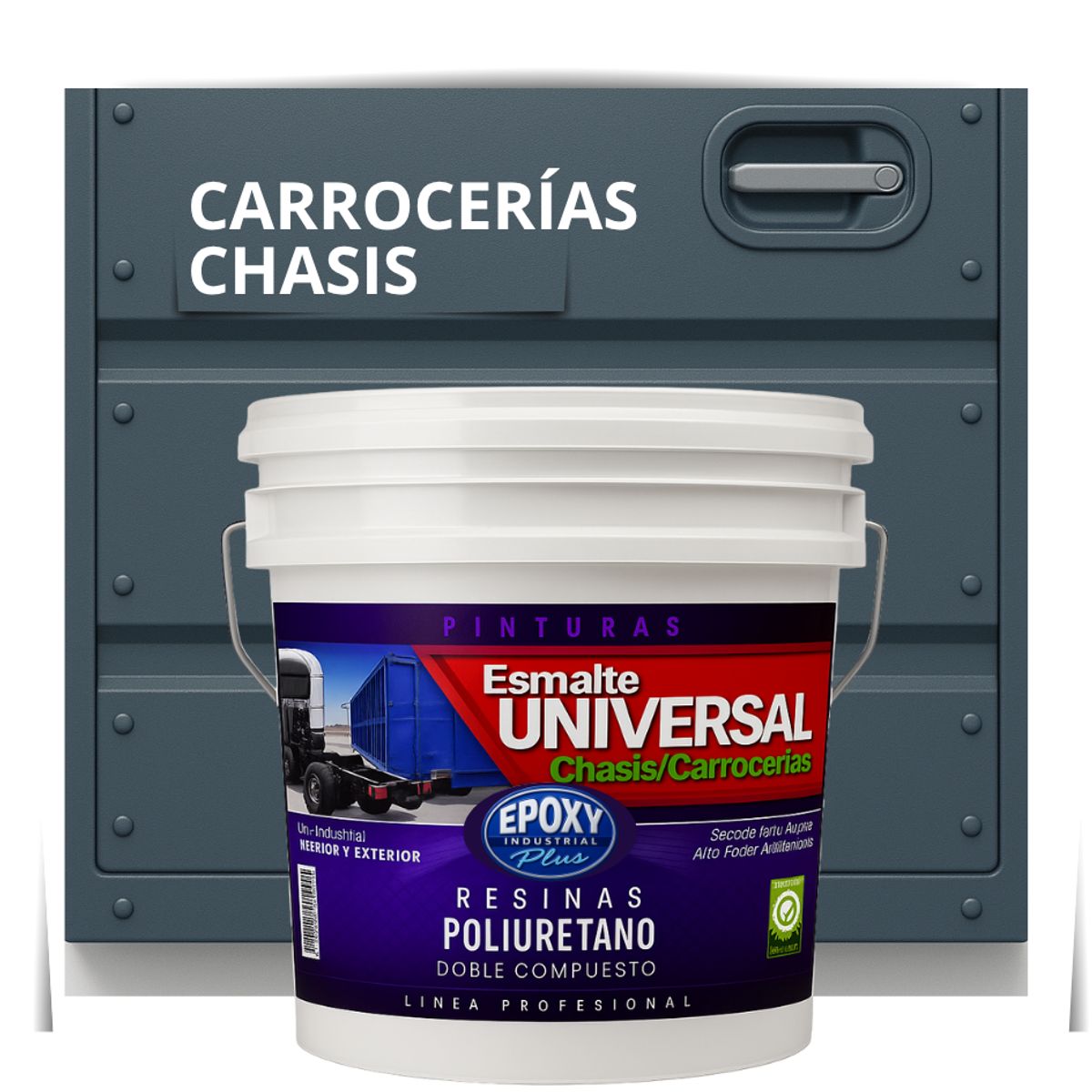 EPOXY - PINTURAS CARROCERIAS CHASIS - PU 2K - TINETA 10L GRIS AZULÁCEO