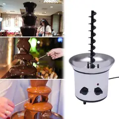 MOVI - CASCADA FUENTE DE CHOCOLATE FONDUE ACERO INOXIDABLE 4 NIVELES