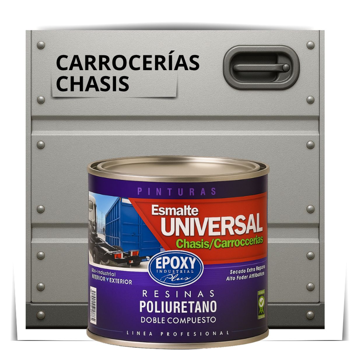 EPOXY - PINTURAS CARROCERIAS CHASIS - PU 2K - 2L PLATA ALUMINIO