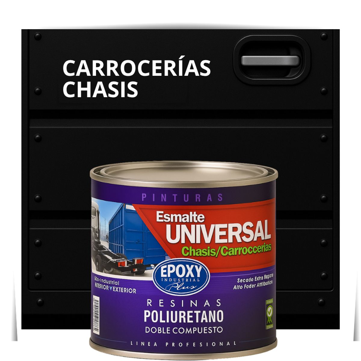 EPOXY - PINTURAS CARROCERIAS CHASIS - PU 2K - 2L NEGRO INTENSO