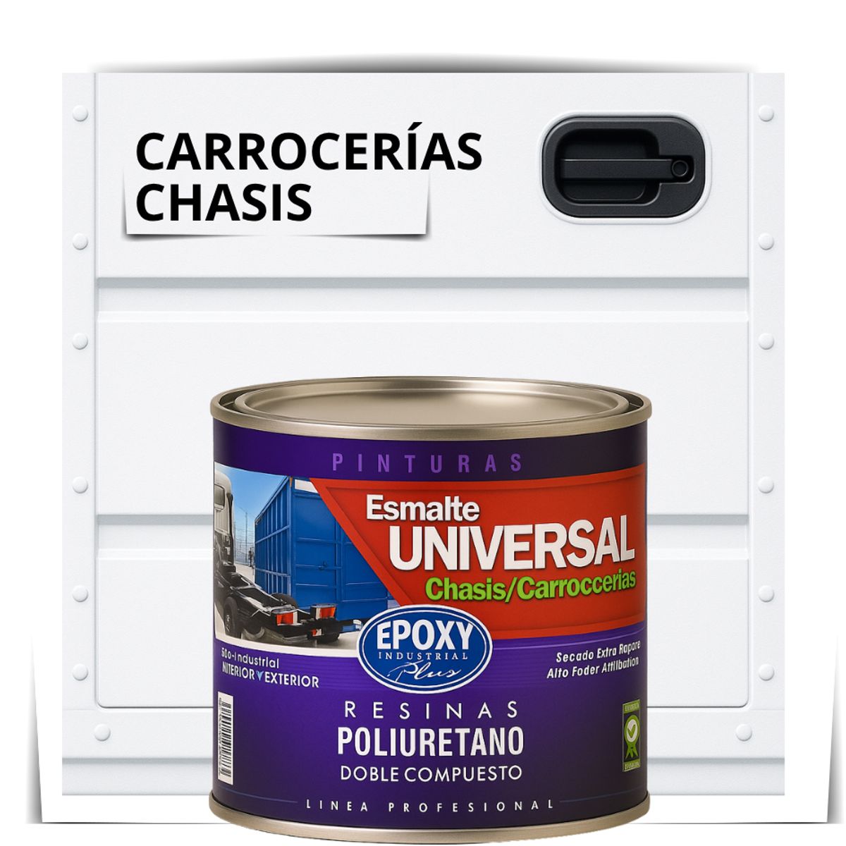 EPOXY - PINTURAS CARROCERIAS CHASIS - PU 2K - 2L BLANCO SEÑAL