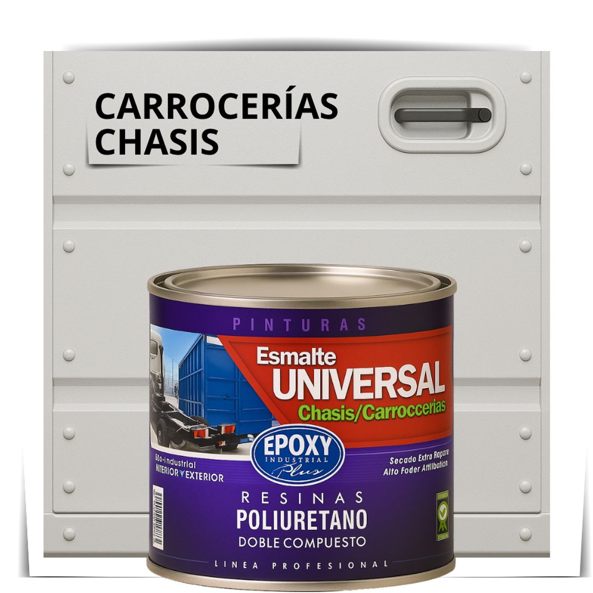 EPOXY - PINTURAS CARROCERIAS CHASIS - PU 2K - 2L GRIS CLARO