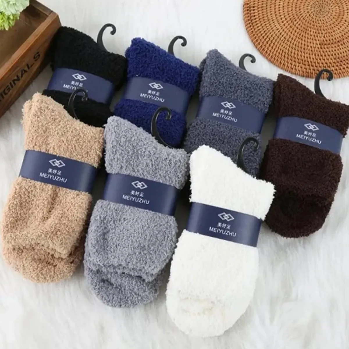 QIKUN - Calcetines Hombre Coralina 3 Pares Surtidos