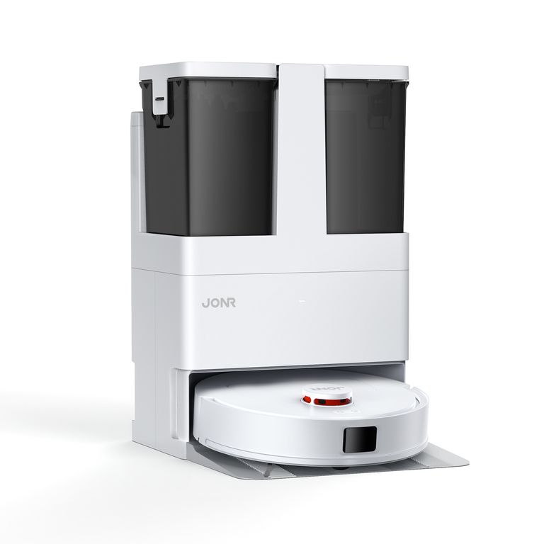 JONR Robot aspiradora T5 Lite con base de secado y lavado de mopa 8000PA