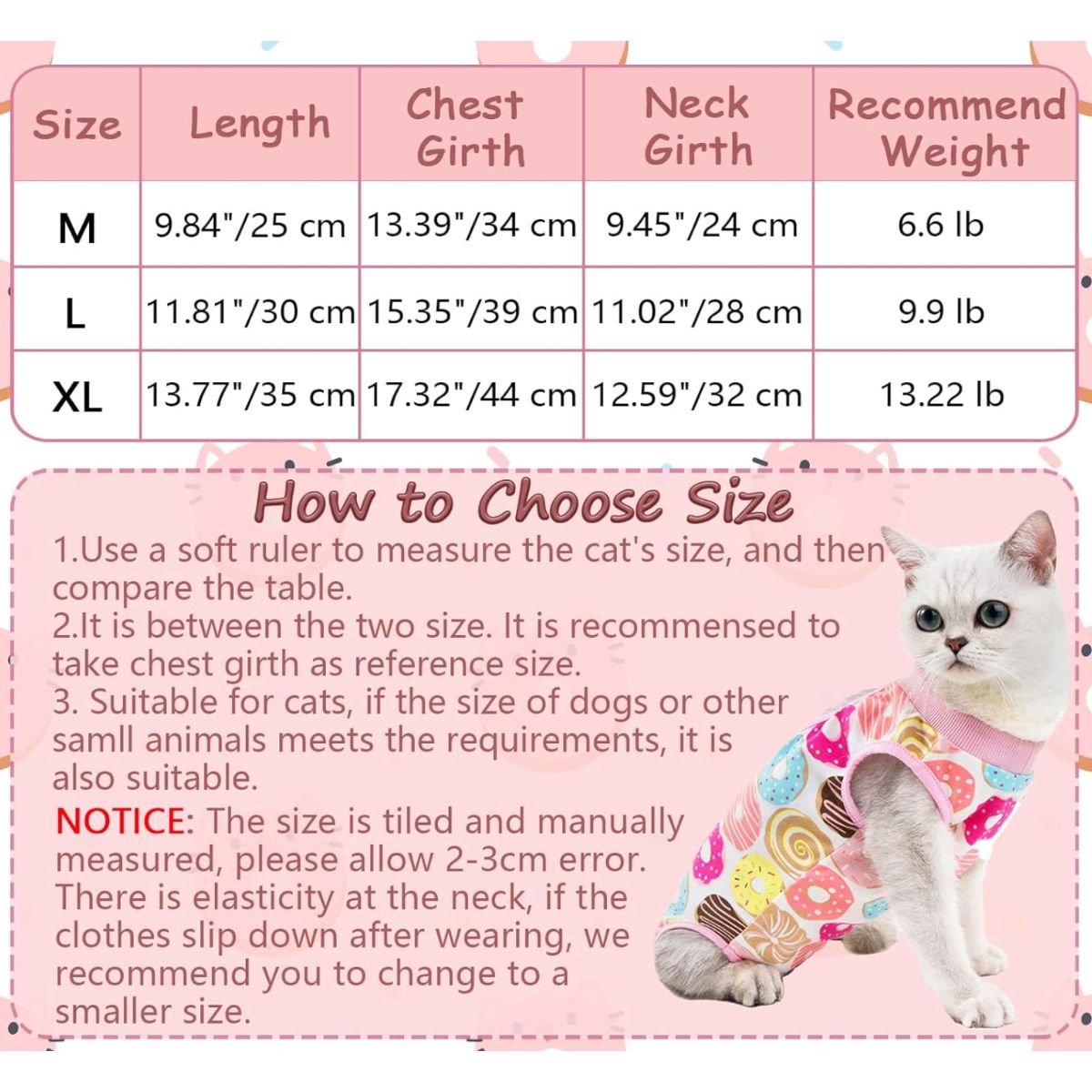 KINDA NICE - Chaleco Postoperatorio Para Mascotas - Suave Y Transpirable XL