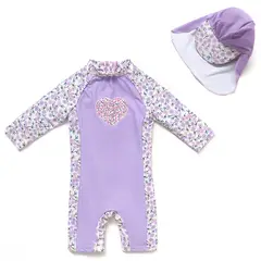 BONVERANO - Traje De Baño Manga Larga Bebé Niñas Protección Solar UV
