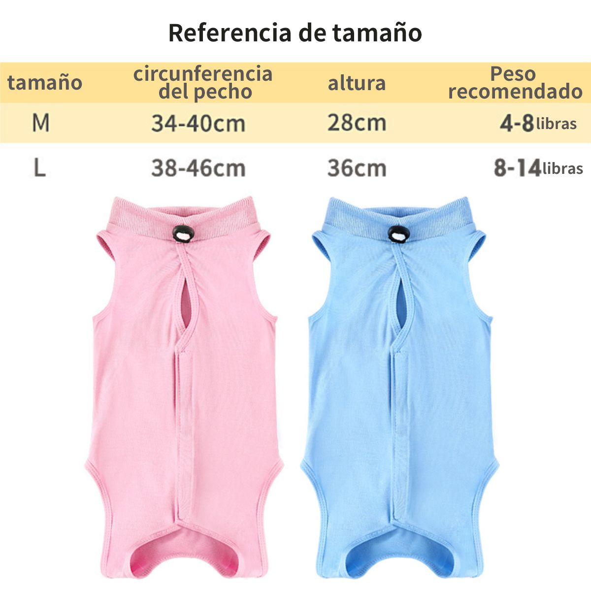 KINDA NICE - Body Postoperatorio Para Mascotascomodidad Y Protección Ropa M
