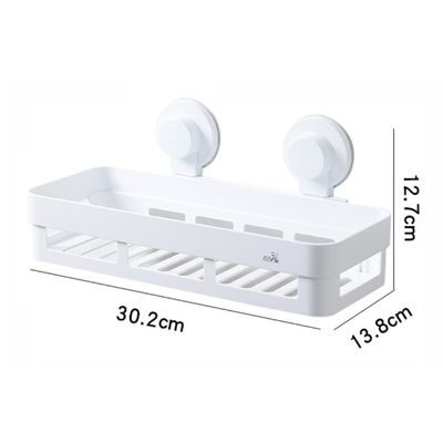 Imagen 2 del producto Estante De Baño Con Ventosas Sin Taladrar Color Blanco