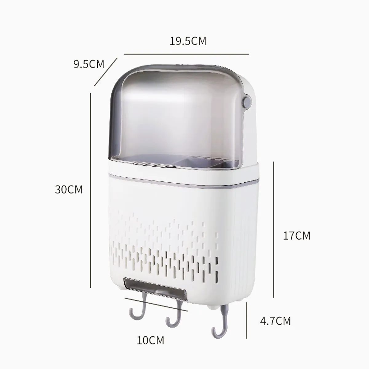 GENERICO - Organizador de Utensilios de Cocina en Pared-Blanco