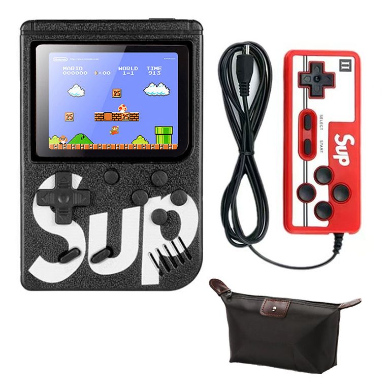 BRO TOUMI Consola de videojuegos SUP 3" 400 in 1 Juegos - Negro